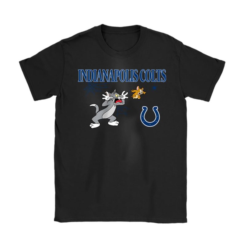 Indianapolis Colts x Halloween Masquerade NFL x Tom And Jerry Unisex T-Shirt Cotton Tee TAT16947