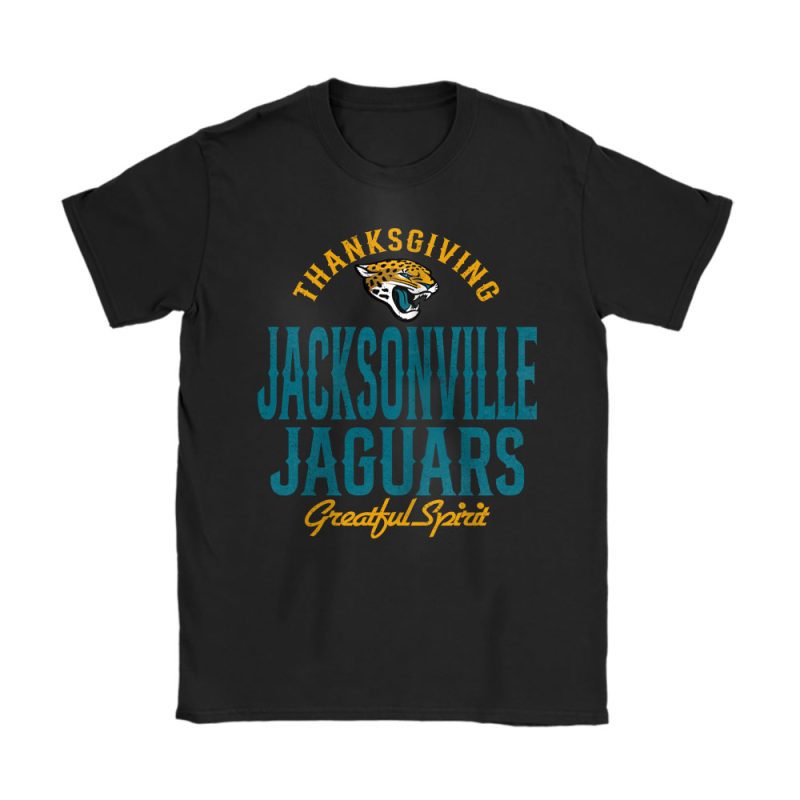 Jacksonville Jaguars Happy Thanksgiving NFL Thanksgiving Gift Unisex T-Shirt Cotton Tee TAS18503