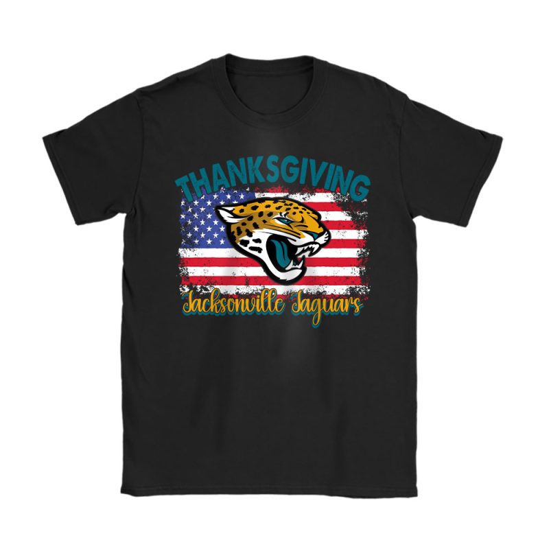 Jacksonville Jaguars Happy Thanksgiving NFL Thanksgiving Gift Unisex T-Shirt Cotton Tee TAS18504