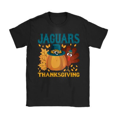 Jacksonville Jaguars Happy Thanksgiving NFL Thanksgiving Turkey Gooble Gift Unisex T-Shirt Cotton Tee TAS19119