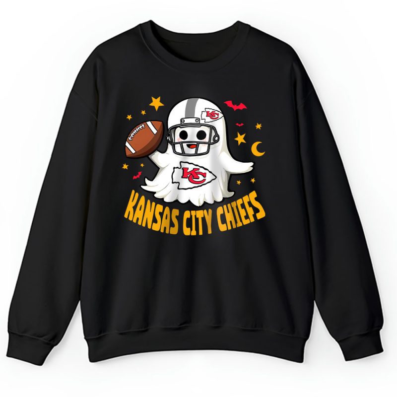 Kansas City Chiefs Happy Halloween NFL Cute Ghost Football Unisex Sweatshirt TAS18923