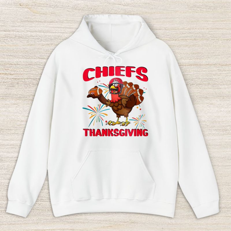 Kansas City Chiefs Happy Thanksgiving NFL Thanksgiving Turkey Gooble Gift Unisex Hoodie TAH18510