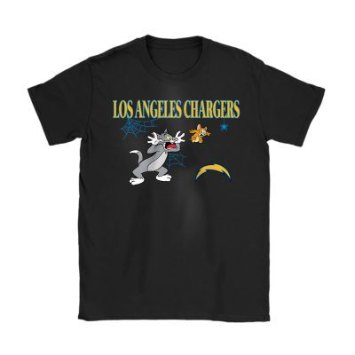 Los Angeles Chargers x Halloween Masquerade NFL x Tom And Jerry Unisex T-Shirt Cotton Tee TAT16950