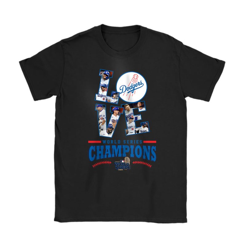 Los Angeles Dodgers Champions National League 2024 World Series Unisex T-Shirt Cotton Tee TAT19545