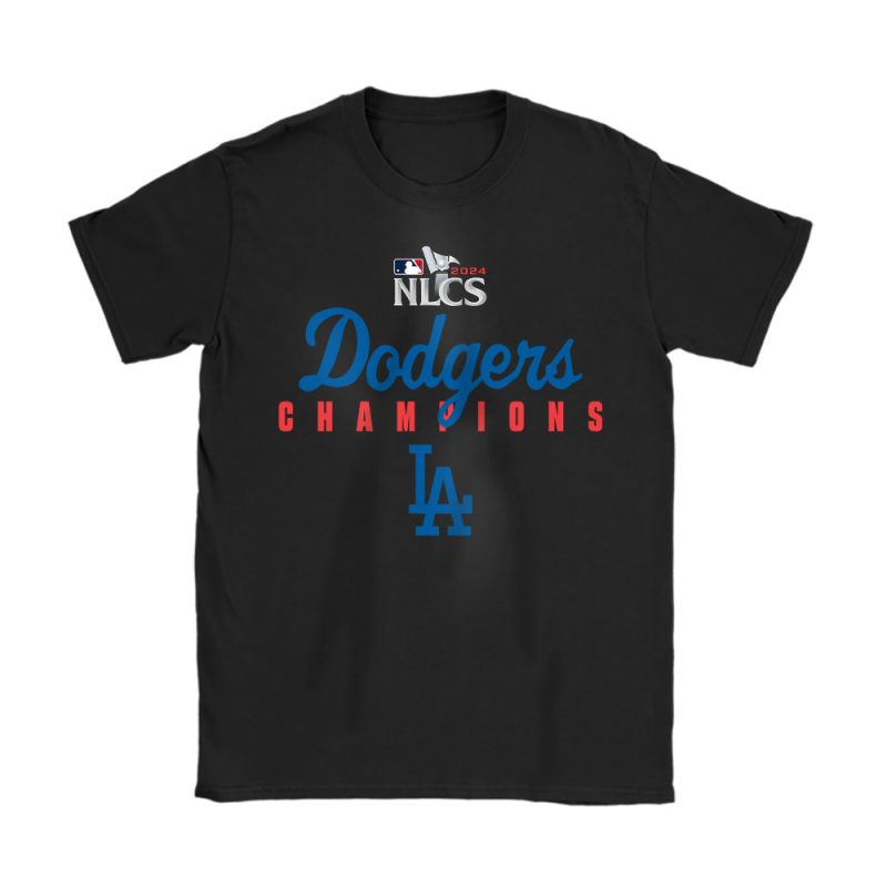 Los Angeles Dodgers Team Baseball 2024 NLCS Dodgers Champions Unisex T-Shirt Cotton Tee TAS19454