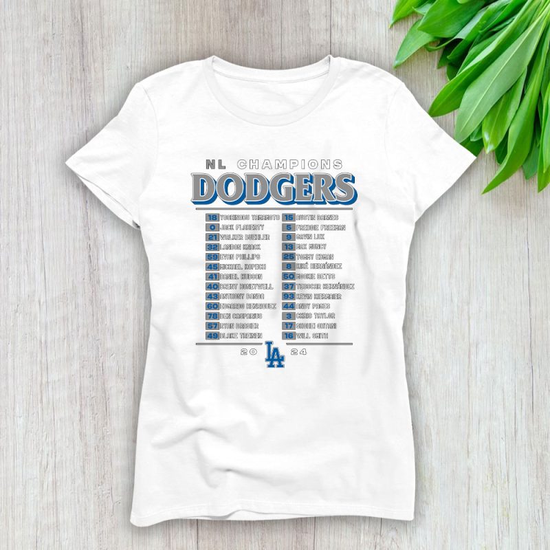 Los Angeles Dodgers Team MLB National League 2024 World Series Lady T-Shirt Women Tee LTL19548