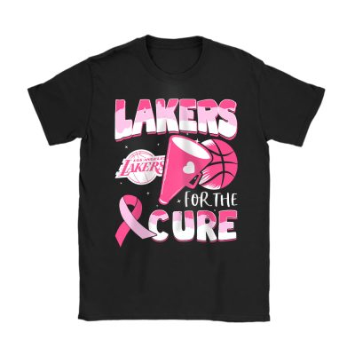 Los Angeles Lakers Support Cancer Warrior Cancer Awareness Breast Cancer Gift Unisex T-Shirt Cotton Tee TAT17812