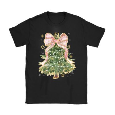 Merry Christmas Coquette Bow Christmas Tree Fendi Unisex T-Shirt Cotton Tee TAT19495