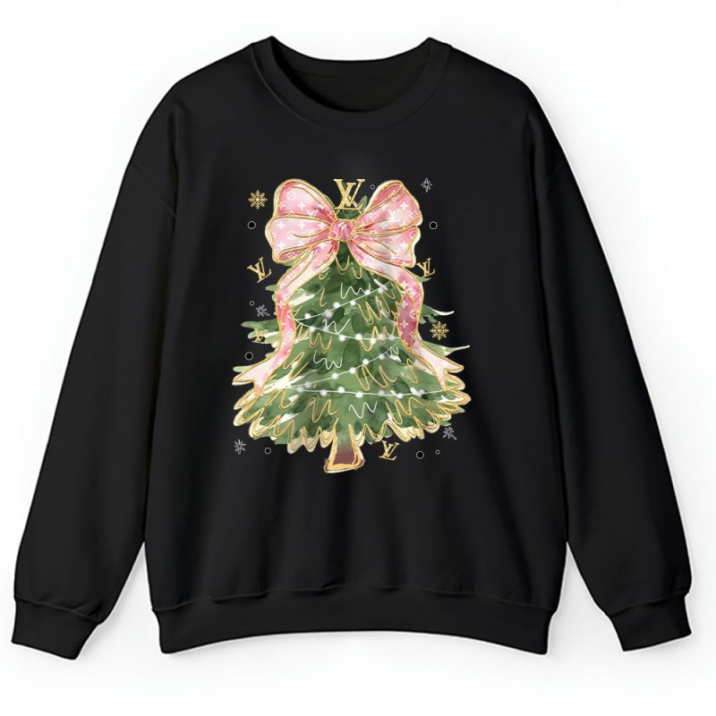 Merry Christmas Coquette Bow Christmas Tree Louis Vuitton Unisex Sweatshirt TAS19498