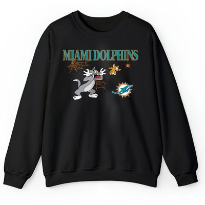 Miami Dolphins x Halloween Masquerade NFL x Tom And Jerry Unisex Sweatshirt TAS16953