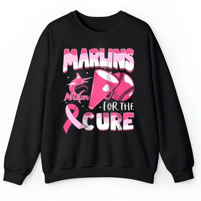 Miami Marlins Support Cancer Warrior Cancer Awareness Breast Cancer Gift Unisex Sweatshirt TAS17817