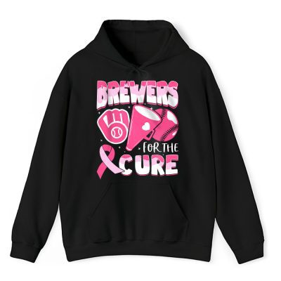 Milwaukee Brewers Support Cancer Warrior Cancer Awareness Breast Cancer Gift Unisex Hoodie TAH17818