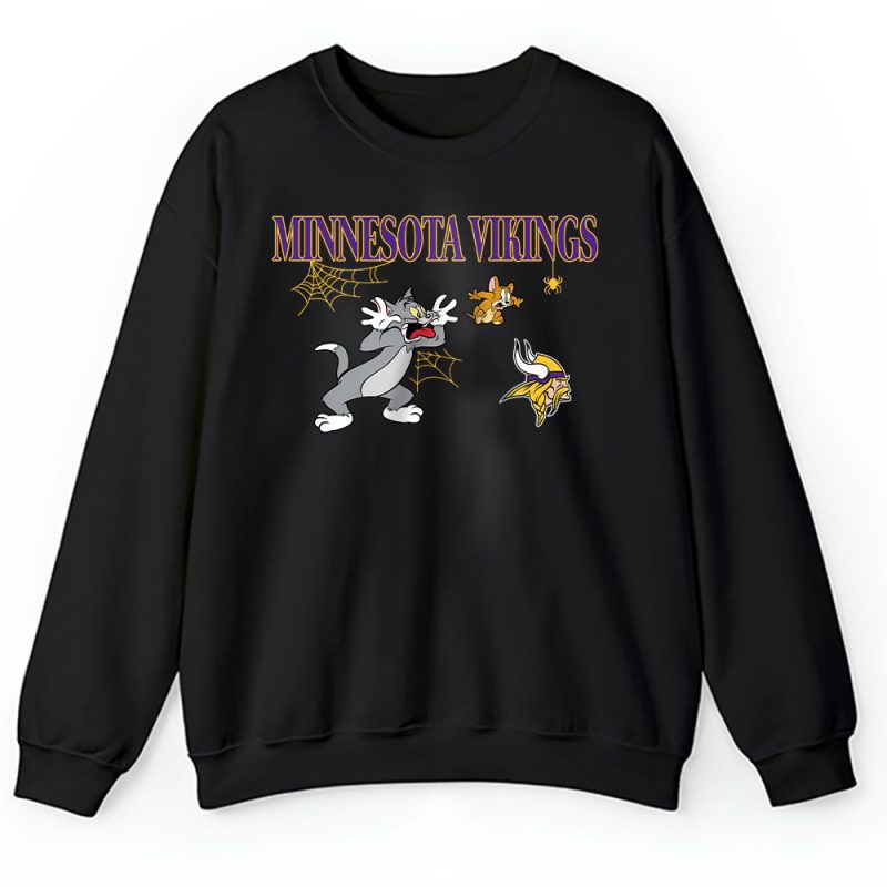 Minnesota Vikings x Halloween Masquerade NFL x Tom And Jerry Unisex Sweatshirt TAS16954