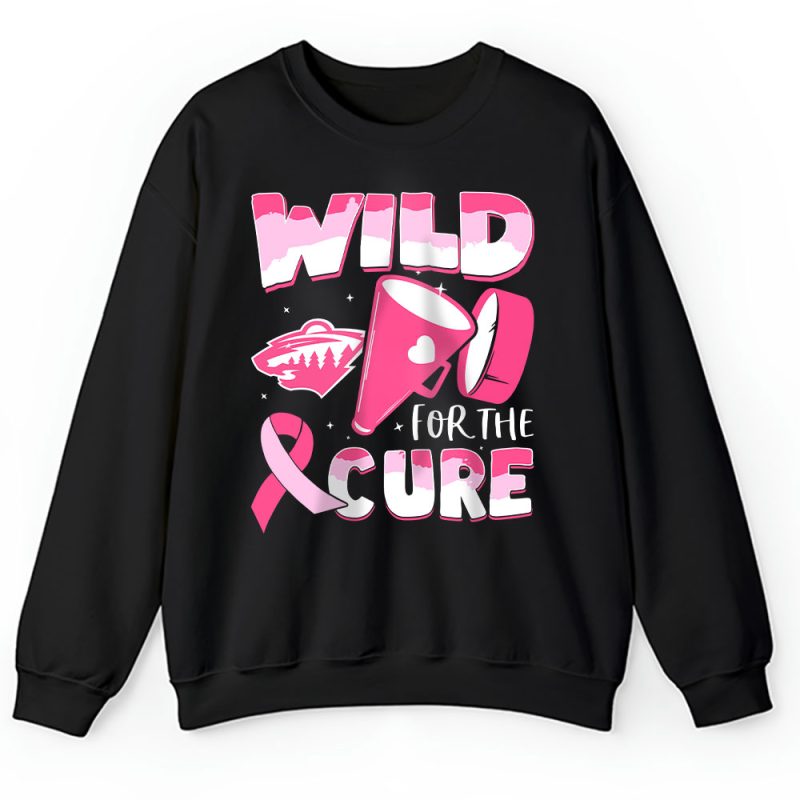 Minnesota Wild Support Cancer Warrior Cancer Awareness Breast Cancer Gift Unisex Sweatshirt TAS17822