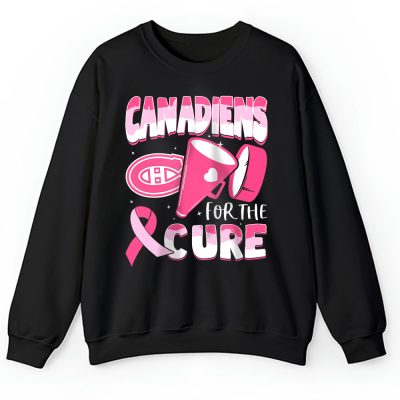 Montreal Canadiens Support Cancer Warrior Cancer Awareness Breast Cancer Gift Unisex Sweatshirt TAS17814