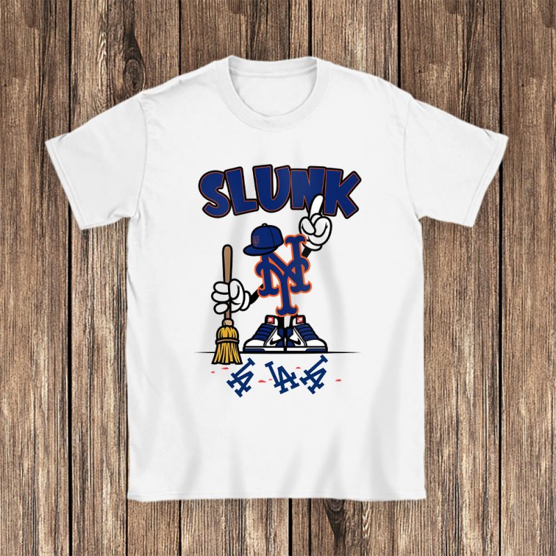 NY Mets Team Slunk LA Dodgers Baseball Gift For Fan Unisex T-Shirt Cotton Tee TAS19471