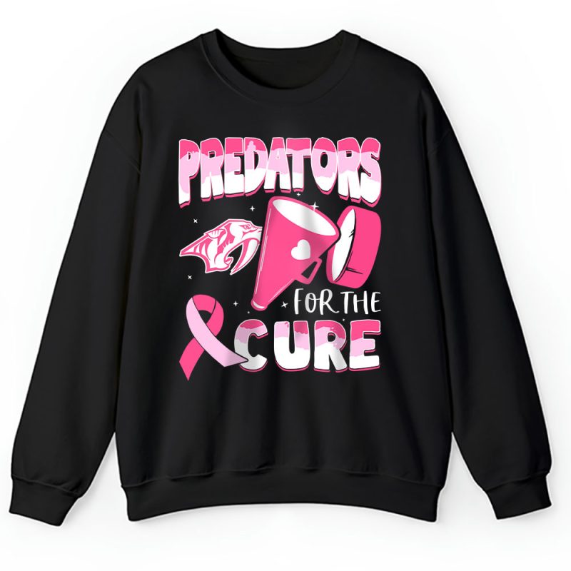 Nashville Predators Support Cancer Warrior Cancer Awareness Breast Cancer Gift Unisex Sweatshirt TAS17825