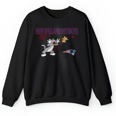 New England Patriots x Halloween Masquerade NFL x Tom And Jerry Unisex Sweatshirt TAS16955