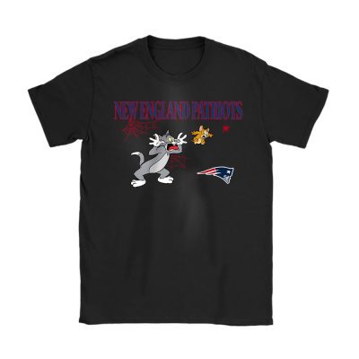 New England Patriots x Halloween Masquerade NFL x Tom And Jerry Unisex T-Shirt Cotton Tee TAT16955