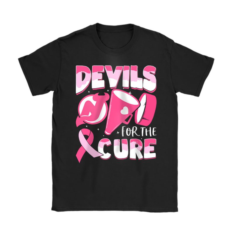 New Jersey Devils Support Cancer Warrior Cancer Awareness Breast Cancer Gift Unisex T-Shirt Cotton Tee TAT17823