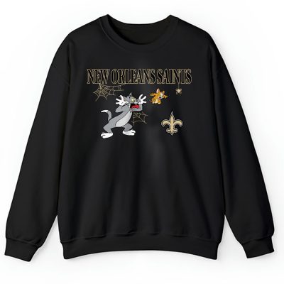 New Orleans Saints x Halloween Masquerade NFL x Tom And Jerry Unisex Sweatshirt TAS16956