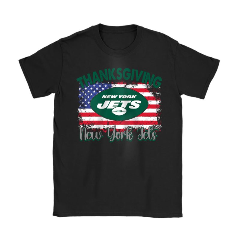 New York Jets Happy Thanksgiving NFL Thanksgiving Gift Unisex T-Shirt Cotton Tee TAS18664