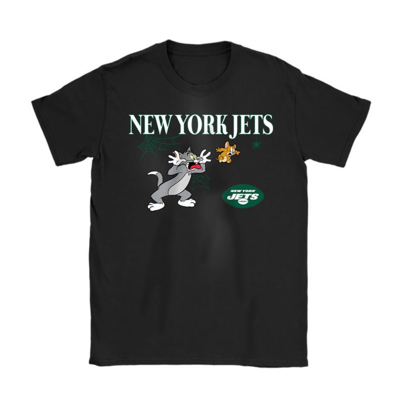 New York Jets x Halloween Masquerade NFL x Tom And Jerry Unisex T-Shirt Cotton Tee TAT16958