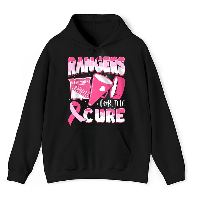 New York Rangers Support Cancer Warrior Cancer Awareness Breast Cancer Gift Unisex Hoodie TAH17829