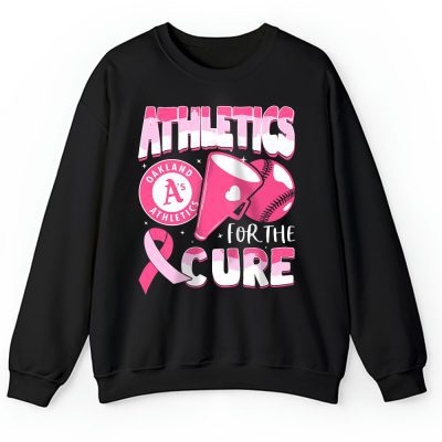 Oakland Athletics Support Cancer Warrior Cancer Awareness Breast Cancer Gift Unisex Sweatshirt TAS17831