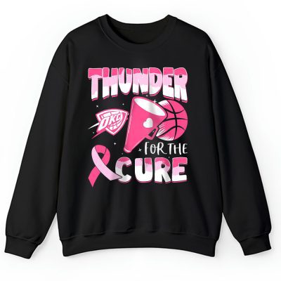 Oklahoma City Thunder Support Cancer Warrior Cancer Awareness Breast Cancer Gift Unisex Sweatshirt TAS17832