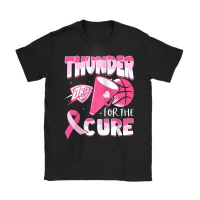 Oklahoma City Thunder Support Cancer Warrior Cancer Awareness Breast Cancer Gift Unisex T-Shirt Cotton Tee TAT17832