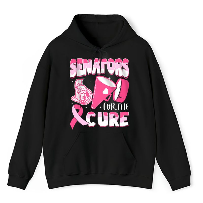 Ottawa Senators Support Cancer Warrior Cancer Awareness Breast Cancer Gift Unisex Hoodie TAH17834