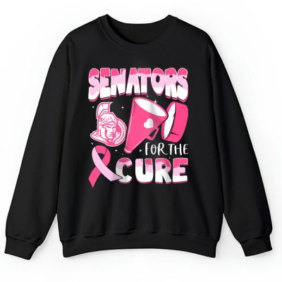 Ottawa Senators Support Cancer Warrior Cancer Awareness Breast Cancer Gift Unisex Sweatshirt TAS17834