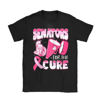 Ottawa Senators Support Cancer Warrior Cancer Awareness Breast Cancer Gift Unisex T-Shirt Cotton Tee TAT17834