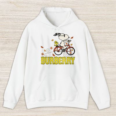 Peanuts Snoopy Woodstock Riding Bike Happy Thanksgiving Burberry Unisex Hoodie TAH19502