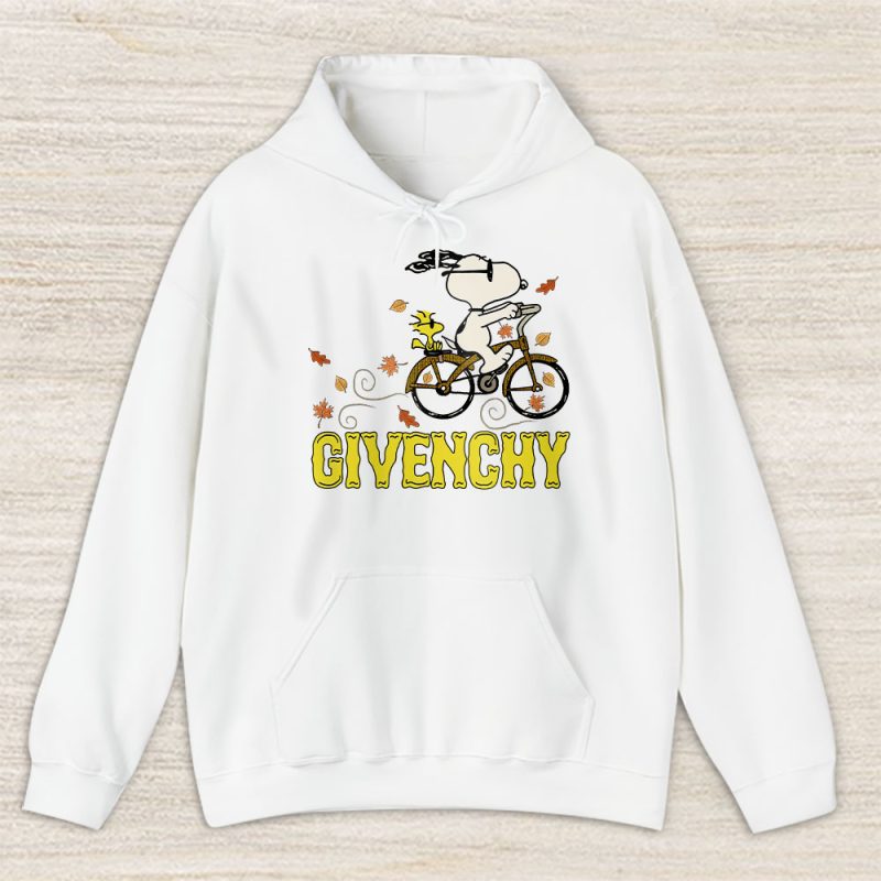 Peanuts Snoopy Woodstock Riding Bike Happy Thanksgiving Givenchy Unisex Hoodie TAH19508