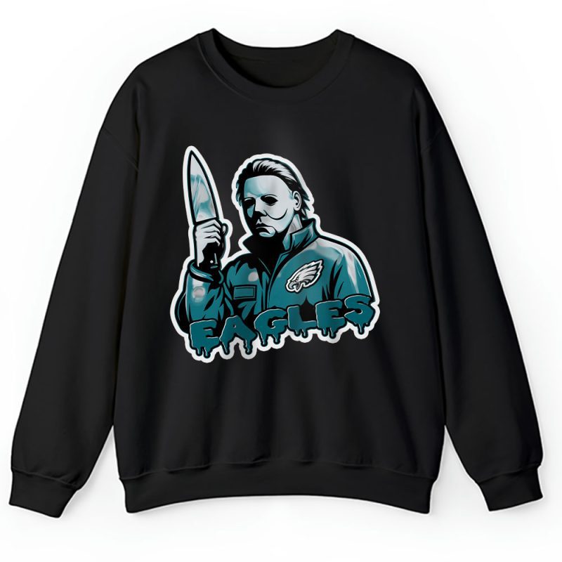 Philadelphia Eagles Halloween Masquerade NFL Michael Myers Masked Killer Unisex Sweatshirt TAS17677