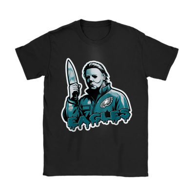 Philadelphia Eagles Halloween Masquerade NFL Michael Myers Masked Killer Unisex T-Shirt Cotton Tee TAT17677