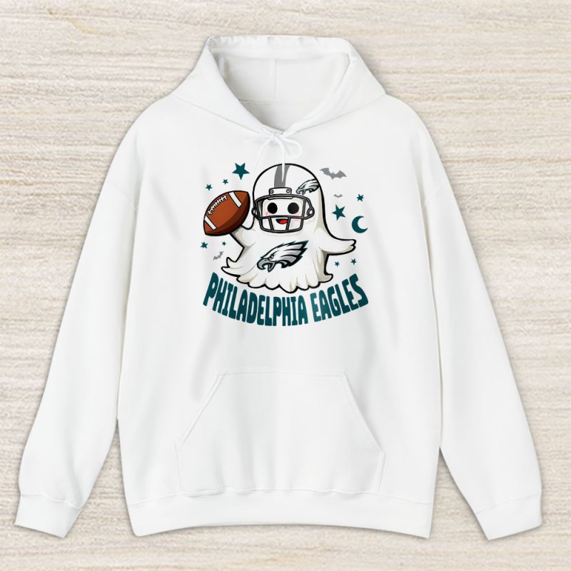 Philadelphia Eagles Happy Halloween NFL Cute Ghost Football Unisex Hoodie TAH18933