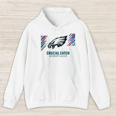 Philadelphia Eagles Support Cancer Warrior Crucial Catch Intercept Cancer Unisex Hoodie TAH17451