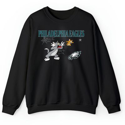 Philadelphia Eagles x Halloween Masquerade NFL x Tom And Jerry Unisex Sweatshirt TAS16959