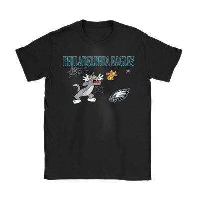 Philadelphia Eagles x Halloween Masquerade NFL x Tom And Jerry Unisex T-Shirt Cotton Tee TAT16959