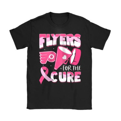 Philadelphia Flyers Support Cancer Warrior Cancer Awareness Breast Cancer Gift Unisex T-Shirt Cotton Tee TAT17835