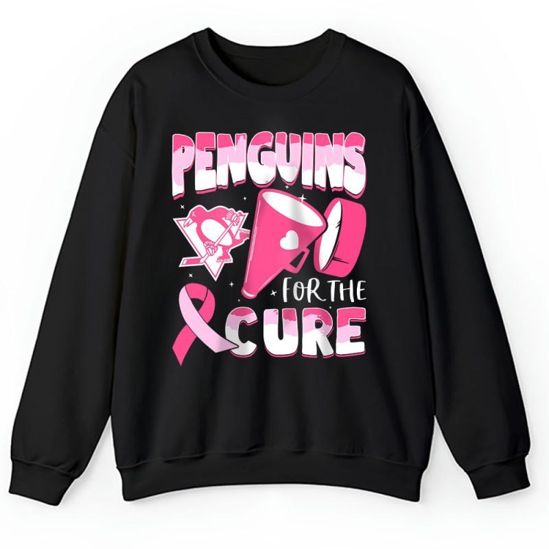 Pittsburgh Penguins Support Cancer Warrior Cancer Awareness Breast Cancer Gift Unisex Sweatshirt TAS17841