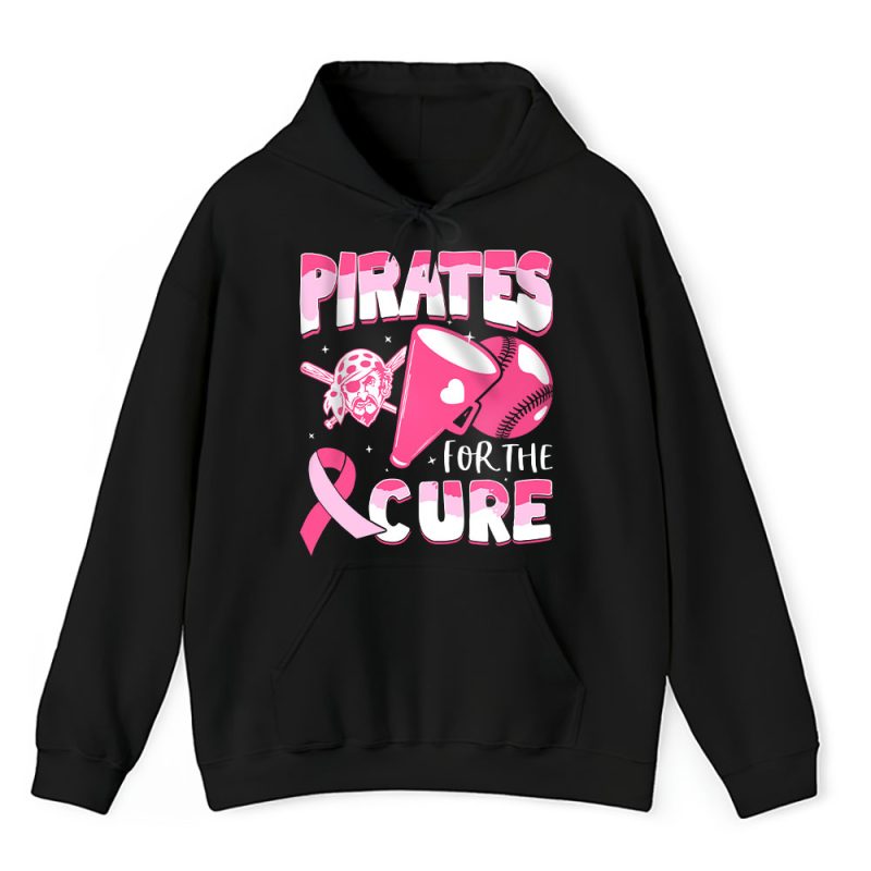 Pittsburgh Pirates Support Cancer Warrior Cancer Awareness Breast Cancer Gift Unisex Hoodie TAH17839