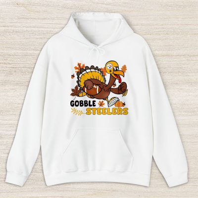 Pittsburgh Steelers Happy Thanksgiving NFL Thanksgiving Turkey Gooble Gift Unisex Hoodie TAH18100