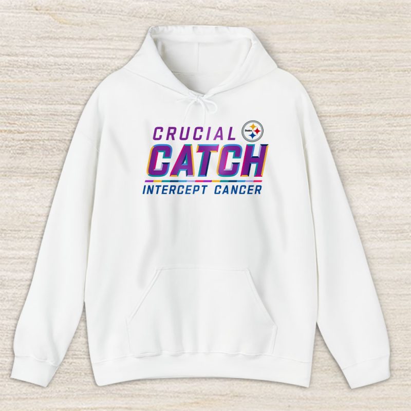 Pittsburgh Steelers Support Cancer Warrior Crucial Catch Intercept Cancer Unisex Hoodie TAH17463