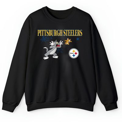 Pittsburgh Steelers x Halloween Masquerade NFL x Tom And Jerry Unisex Sweatshirt TAS16960