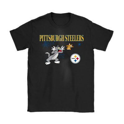 Pittsburgh Steelers x Halloween Masquerade NFL x Tom And Jerry Unisex T-Shirt Cotton Tee TAT16960