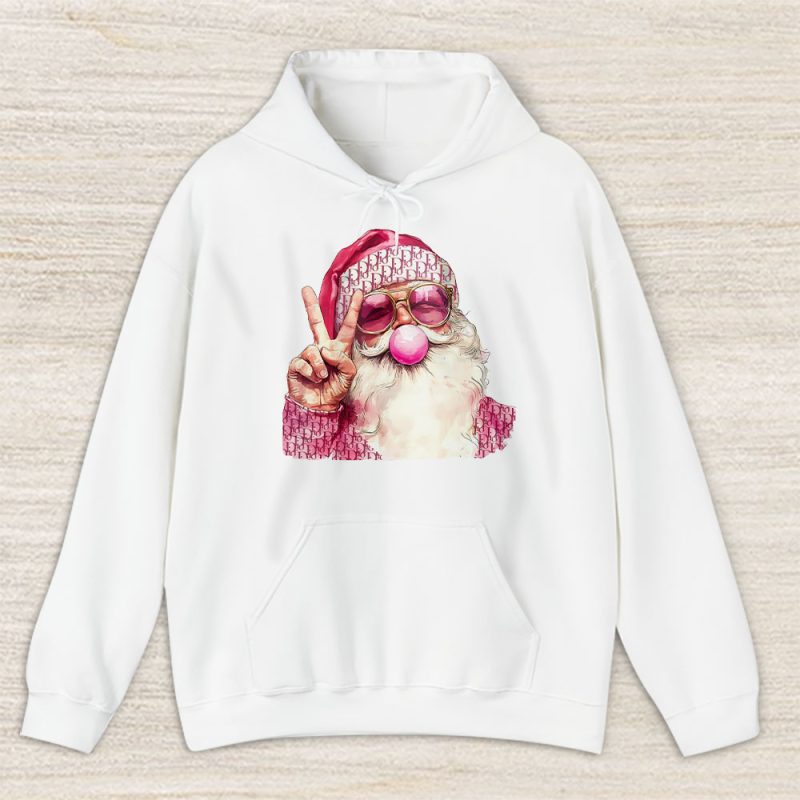 Retro Santa Christmas Blowing Bubble Dior Unisex Hoodie TAH19516